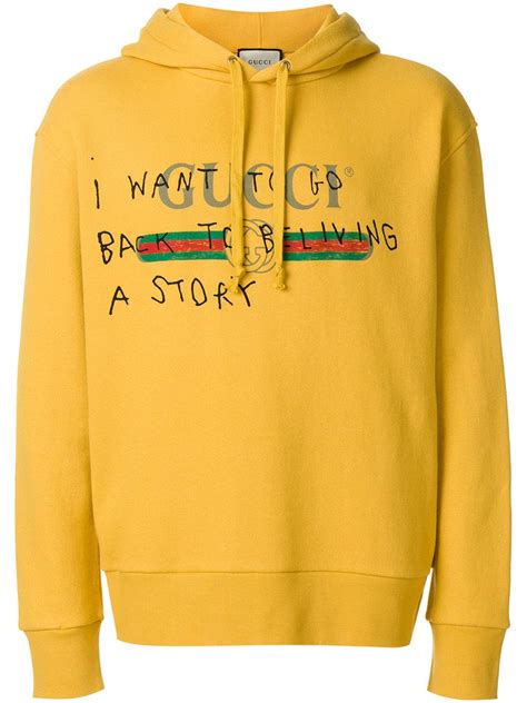 gucci coco capitan hoodie yellow|Gucci Coco Capitán Logo Hoodie in Yellow for Men .